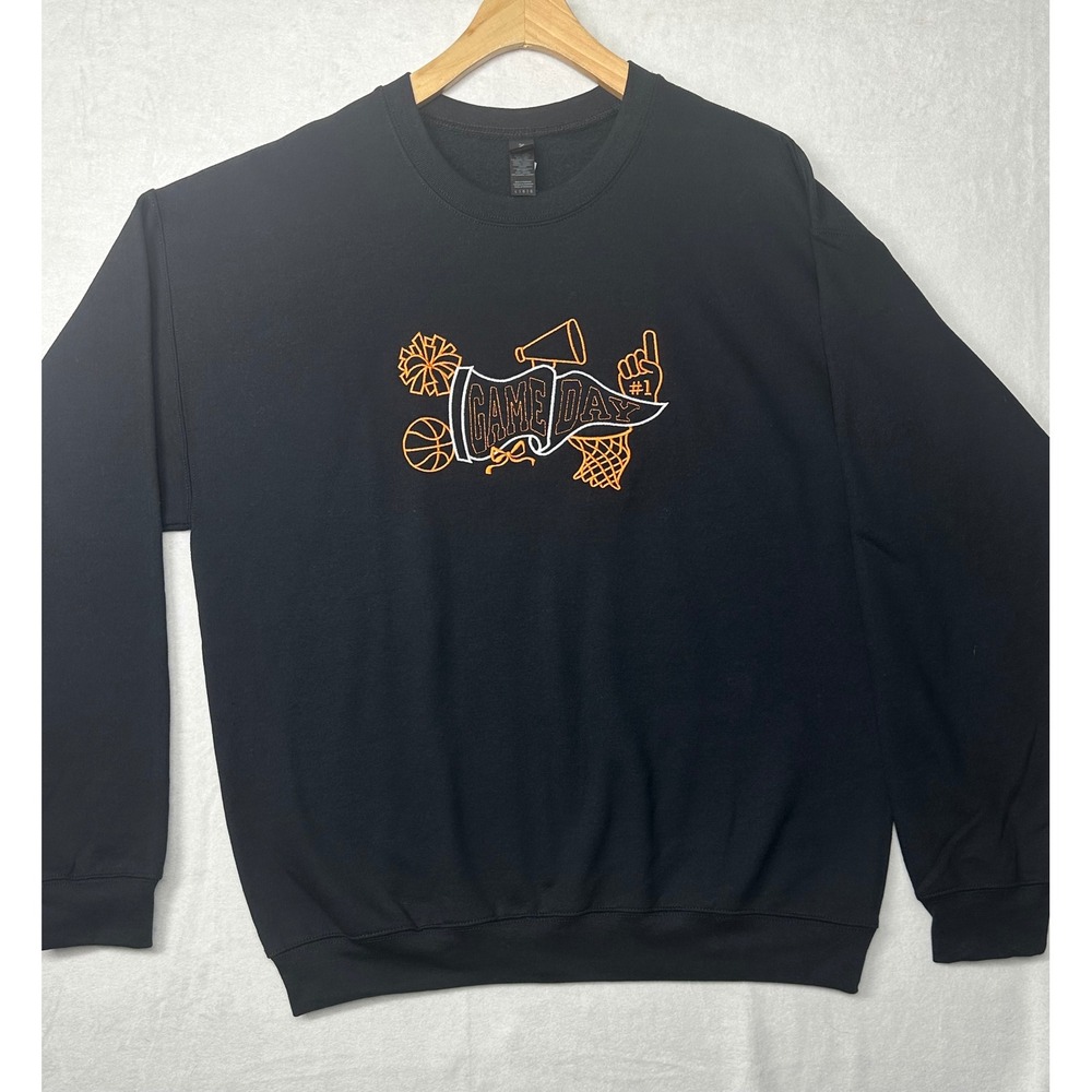 NEW Gildan Black Game Day Basketball Graphic Sweatshirt Women's Large‎